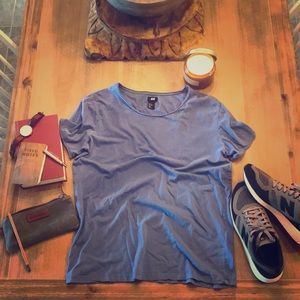 Blue scoop neck T | H&M | XL